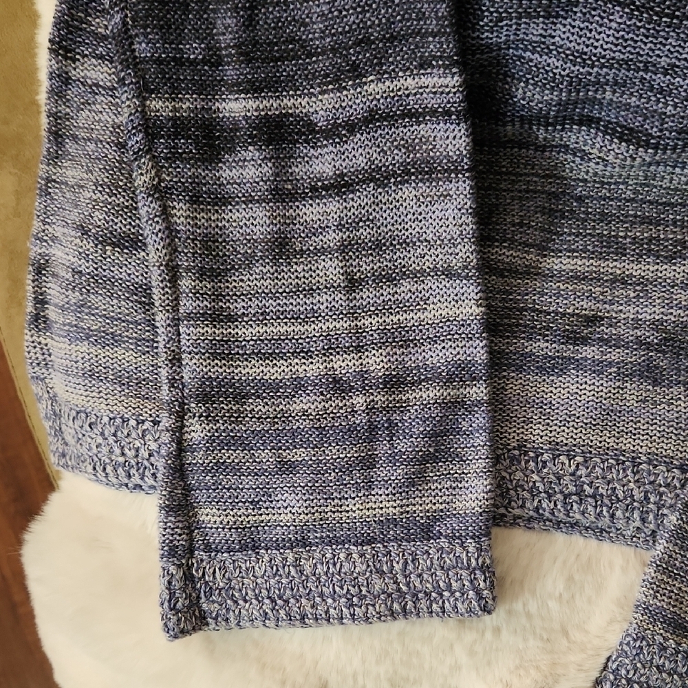 NWT NIC+ZOE Women's V-Neck Sweater in Blue Gradient-Size XL - Picture 3 of 4